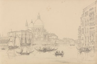 Album med 30 vyer i Tyrolen och Italien: Kyrkan St. Maria della Salute 10 november 1840 av Sir Charles D