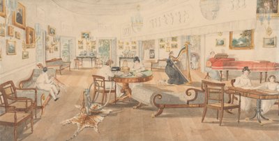 Sommarrummet i konstnärens hus i Patna av Sir Charles D