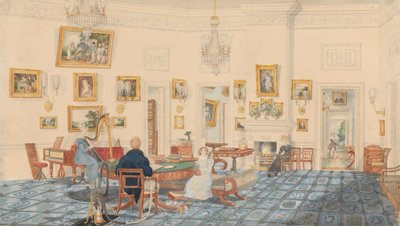 Vinterrummet i konstnärens hus i Patna av Sir Charles D