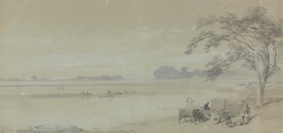 Water View nära Calcutta av Sir Charles DOyly