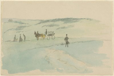 Landskap med figurer och en vagn av Sir David Wilkie