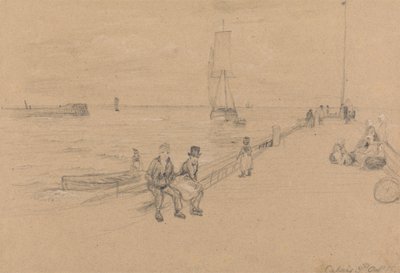 På piren, Calais av Sir David Wilkie