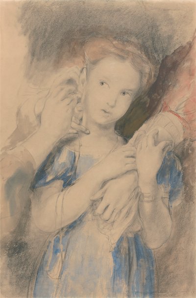 Studie för "The First Ear-Ring" av Sir David Wilkie