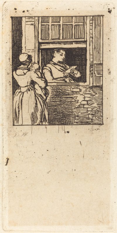 Kvinna vid ett fönster, läser ett brev av Sir David Wilkie