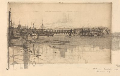 Berwick; Tryckt med Counterproof of Dundee av Sir David Young Cameron