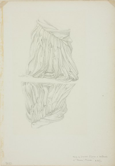 Draperad figur och reflektion, studie för Mirror of Venus av Sir Edward Burne Jones