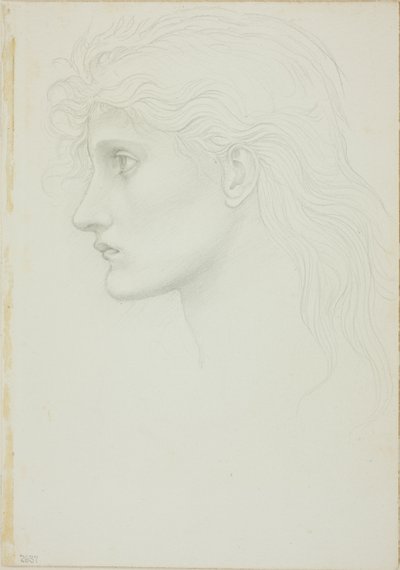 Chef för flickan vänd åt vänster av Sir Edward Burne Jones