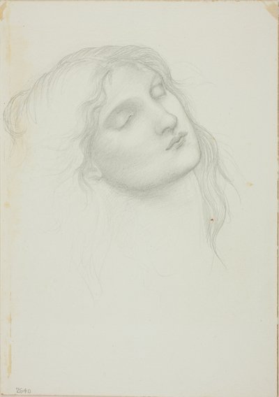 Chef för kvinna med slutna ögon av Sir Edward Burne Jones