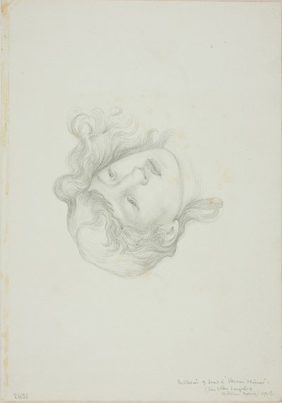 Reflection of Head, studie för Mirror of Venus av Sir Edward Burne Jones