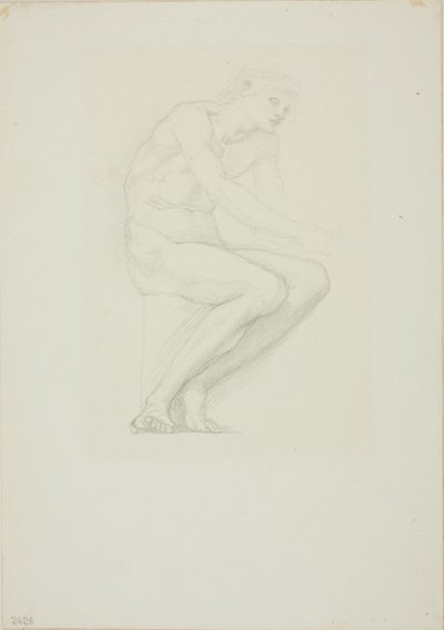 Sittande naken man av Sir Edward Burne Jones