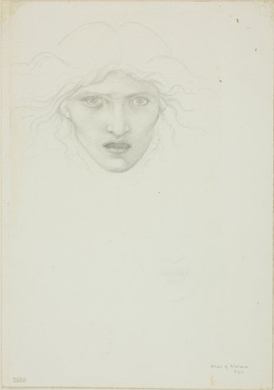 Studie för Rondanini Medusa av Sir Edward Burne Jones