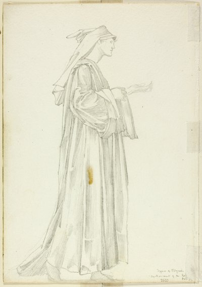 Studie av Pilgrim för Romaunt of the Rose av Sir Edward Burne Jones