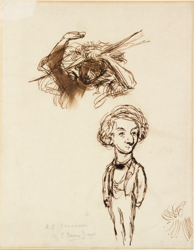 Karikatyr av Algernon Charles Swinburne, 1863 av Sir Edward Coley Burne Jones