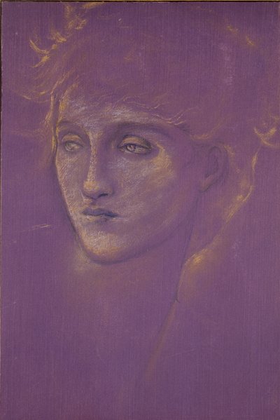 Head of a Woman, sent 1800-tal av Sir Edward Coley Burne Jones