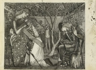 Riddarens avsked, 1858 av Sir Edward Coley Burne Jones