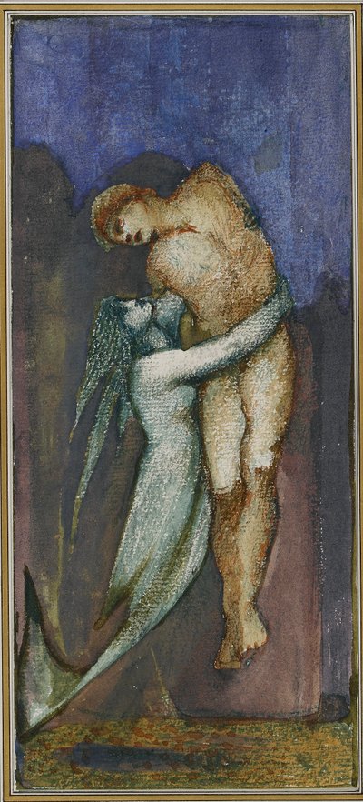 sjöjungfru och drunknade sjöman från Album med fyrtioåtta teckningar, c1853-1898 av Sir Edward Coley Burne Jones