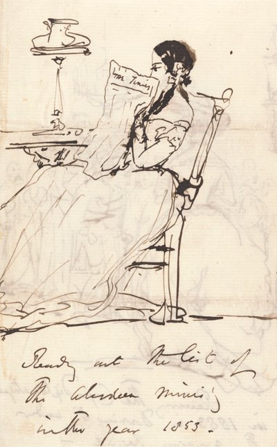 Läser upp listan över Aberdeen-ministeriet av Sir Edwin Henry Landseer