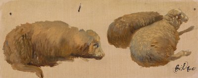 Tre får i vila av Sir Edwin Henry Landseer