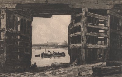 Ett spann av den gamla Battersea-bron av Sir Frank Short