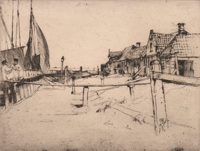 I Port, Volendam av Sir Frank Short