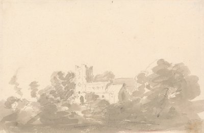 Kyrka i träd av Sir George Howland Beaumont seventh Baronet
