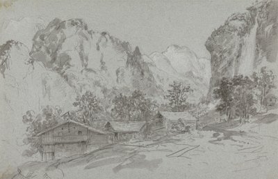 Från fönstret på värdshuset i Lauterbraun av Sir George Howland Beaumont seventh Baronet