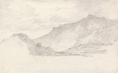 Hill skiss av Sir George Howland Beaumont seventh Baronet
