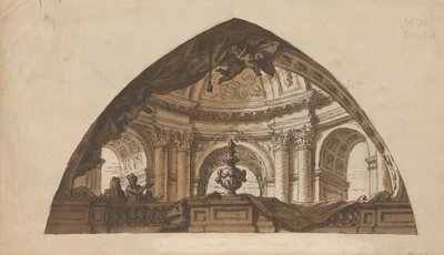 Design för en Lunett av Sir James Thornhill