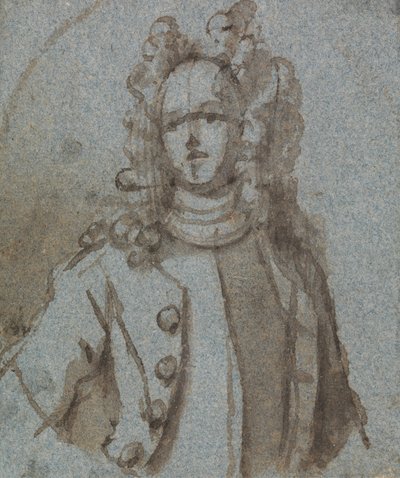 Porträtt av en man som bär en helbottnad peruk av Sir James Thornhill