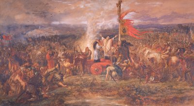 Battle of the Standard, Northallerton, Yorkshire, 22 augusti 1138, 1880. av Sir John Gilbert