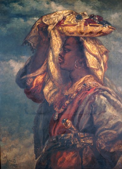 "Svart flicka med frukt", 1882 av Sir John Gilbert