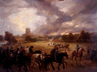 "Margaret av Anjou togs till fånga efter slaget vid Tewkesbury", 1875. av Sir John Gilbert