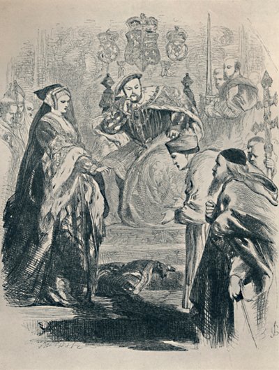 Drottning Catherine: Lord Cardinal, -To You I Speak..., c1890, 1923 av Sir John Gilbert