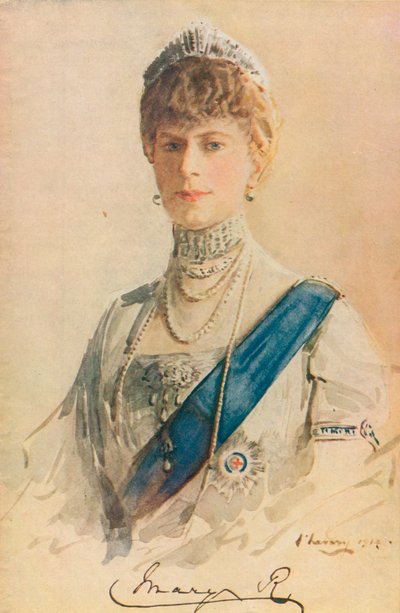 Hennes Majestät Queen Mary, 1867-1953, 1913 av Sir John Lavery
