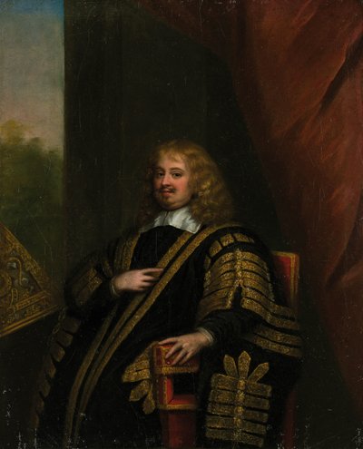 Porträtt av Sir Edward Hyde, 1:e earl av Clarendon 1609-1674. av Sir Peter Lely