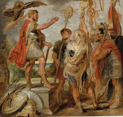 Decius Mus tilltalar legionerna av Sir Peter Paul Rubens