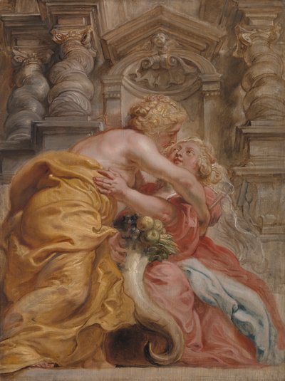 Peace Embracing Plenty av Sir Peter Paul Rubens