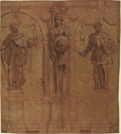 Rudolf I och Albert I med Pallas av Sir Peter Paul Rubens and Theodoor van Thulden