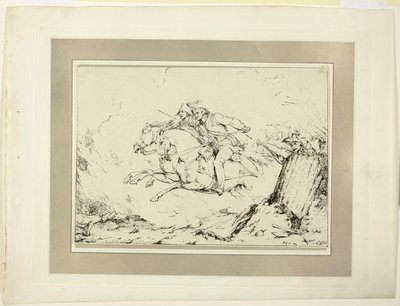 Charge, från första numret av Specimens of Polyautography av Sir Robert Ker Porter