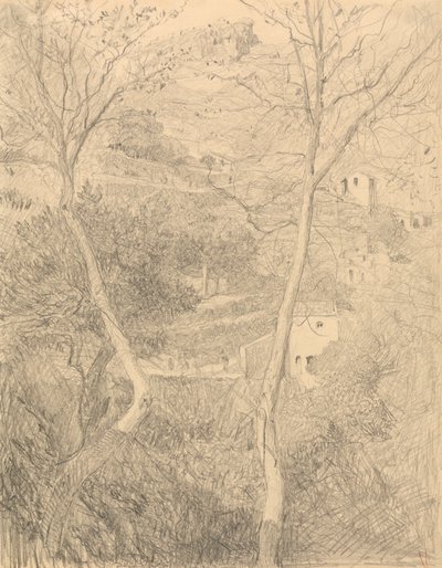 丘の中腹の町スウェーデン語 av Sir William Blake Richmond