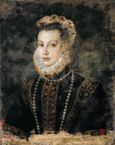 Elisabeth av Frankrike (Isabelle de Valois, Isabel de la Paz) - Elisabeth av Valois (1545-1568), drottning av Spanien - Sofonisba Anguissola (ca 1532-1625). Olja på duk, ca. 1599. Mått: 68x54 cm. Konsthistoriska museet, Wien av Sofonisba Anguissola