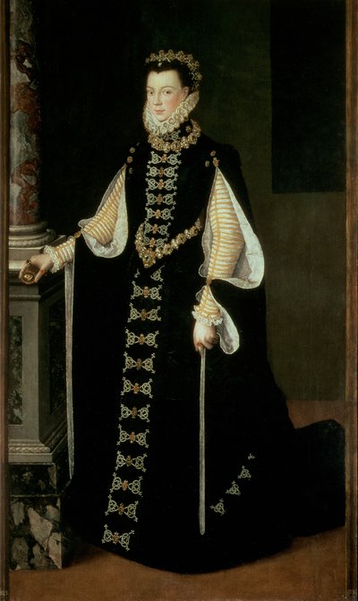 Isabella av Valois, drottning av Spanien (1545-68), hustru till kung Filip II av Spanien (1556-98) av Sofonisba Anguissola