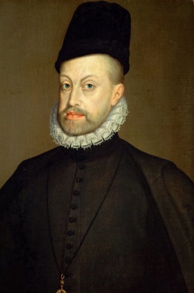 Porträtt av Filip II 1527-1598, kung av Spanien och Portugal, 1568. av Sofonisba Anguissola