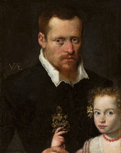 Porträtt av en man med sin dotter av Sofonisba Anguissola