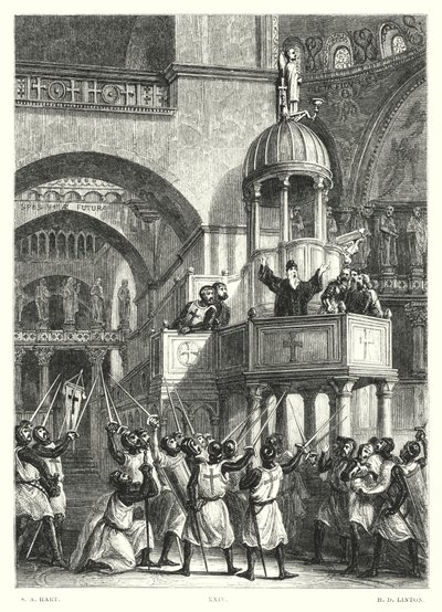 Lord Byrons barn Harold, Canto IV, Strof 12 (gravyr) av Solomon Alexander Hart