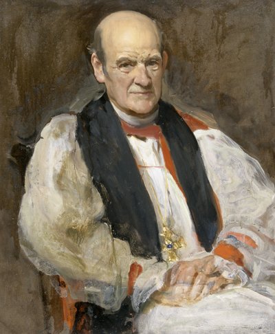 A.G. Edwards, ärkebiskop av Wales (olja på duk) av Solomon Joseph Solomon