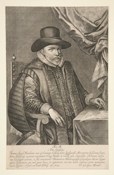 Porträtt av John Speed av Solomon Savery