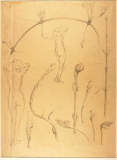 Gren och nakenstudie av Solon H. Borglum
