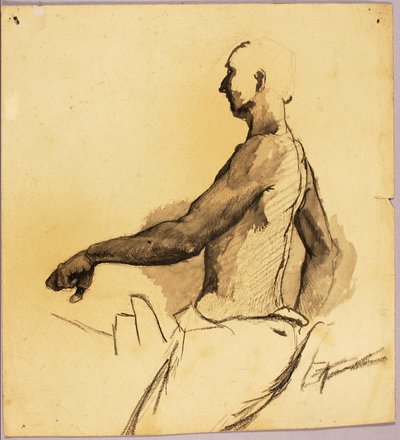 Studie till ett ryttarmonument av Solon H. Borglum