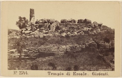 Herkules tempel. Girgenti. av Sommer and Behles